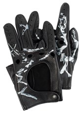 Yohji Yamamoto Black leather gloves with finger cut 201300